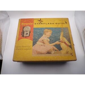 Vintage Kodak‎ Brownie Starflash Outfit Camera Box w/ Flash Bulbs Untested